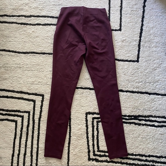 DYNAMITE Maroon High Rise Leggings Front Seam - Picture 5 of 6